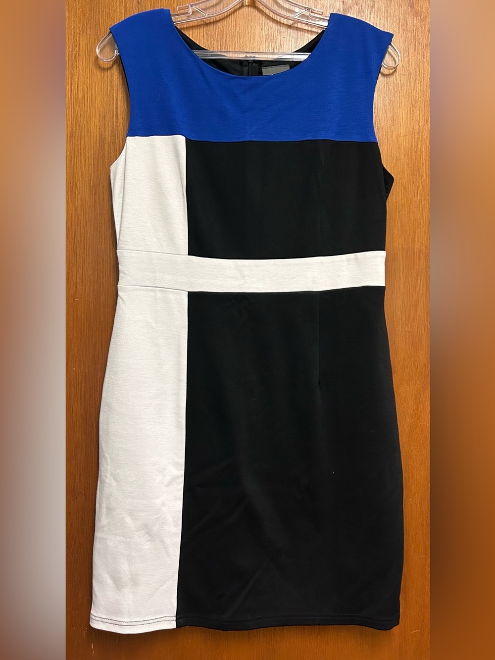 Dots Colorblock Sheath Medium Dress